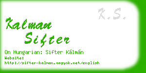kalman sifter business card